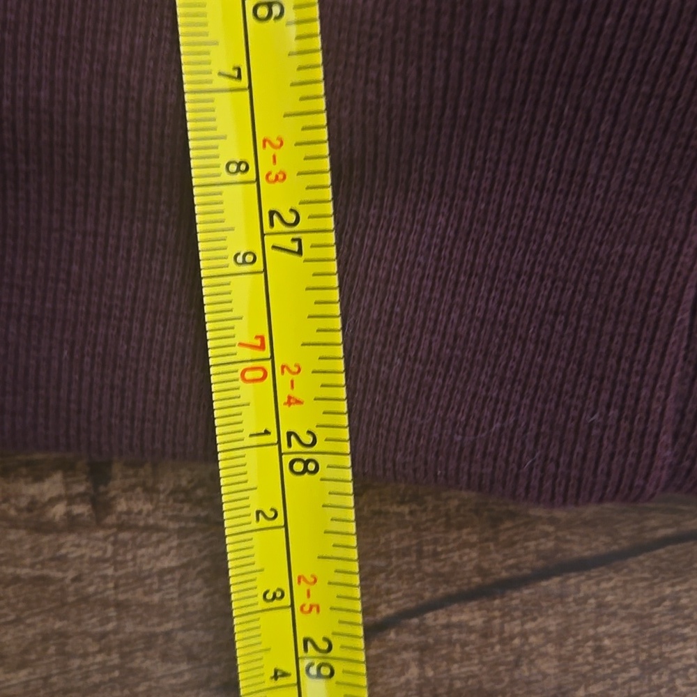 Carhartt Maroon Loose Fit Hoodie Sweatshirt Logo Sleeve Workwear Streetwear - Picture 7 of 7